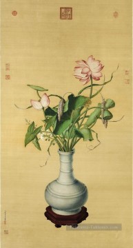  lotus - Lang brillant lotus de Auspicious tradition chinoise